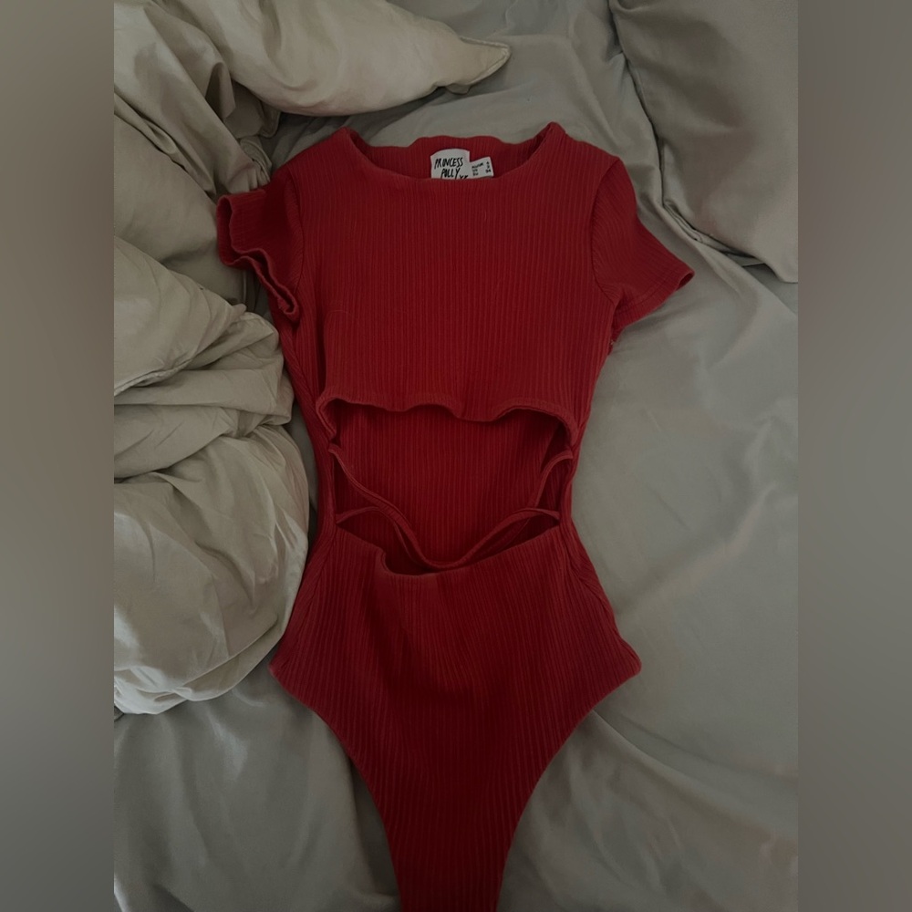 Princess Polly red cut out bodysuit